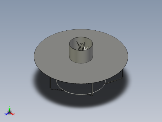 solidworks 火焰桌子设计图纸正等轴测缩略图