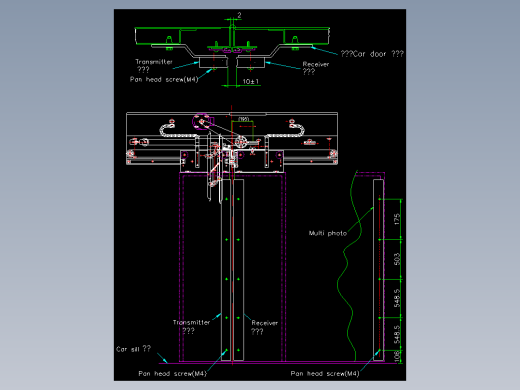 轿门门机总装图