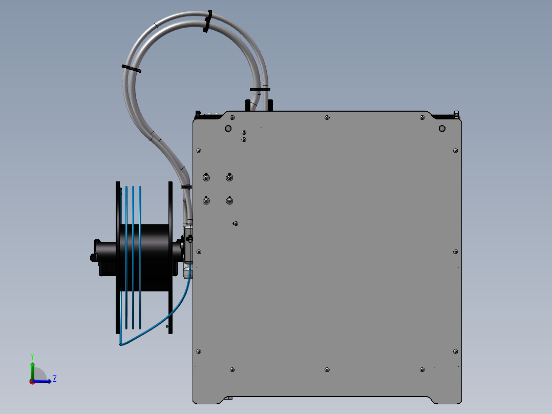 B38-全套Ultimaker 2 3D打印机左视图