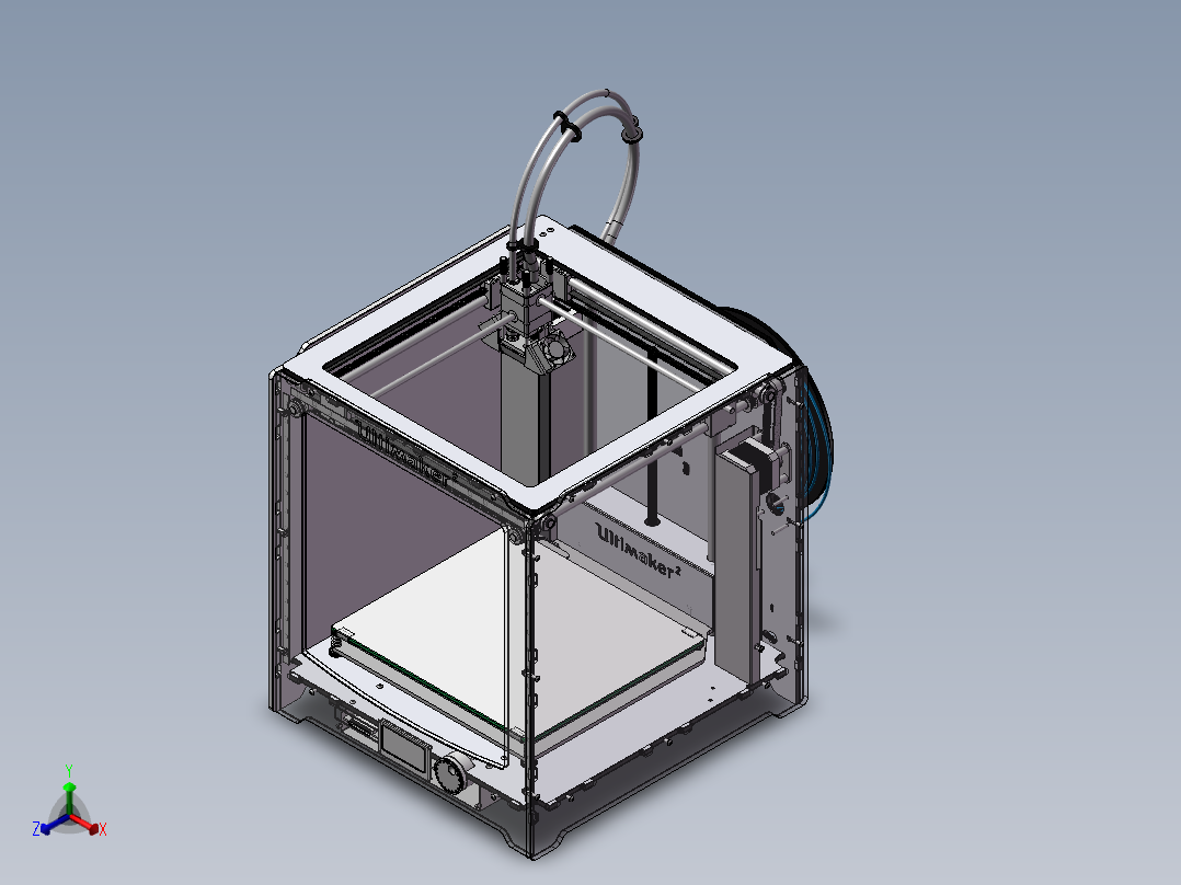 B38-全套Ultimaker 2 3D打印机正等轴测图