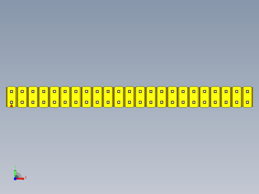 彩色公头100mil（2.54mm）系列-DS1021_yellow_2x23p_100mil_Type1_rev1.0前视缩略图
