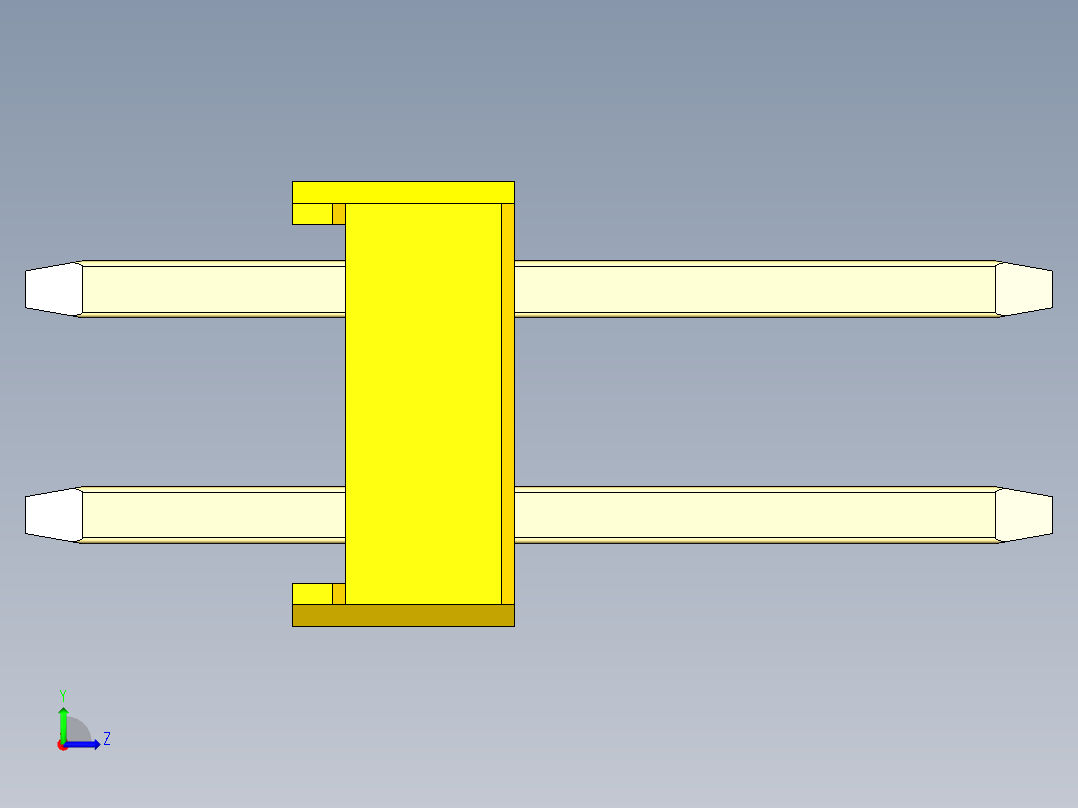 彩色公头100mil（2.54mm）系列-DS1021_yellow_2x23p_100mil_Type1_rev1.0左视图