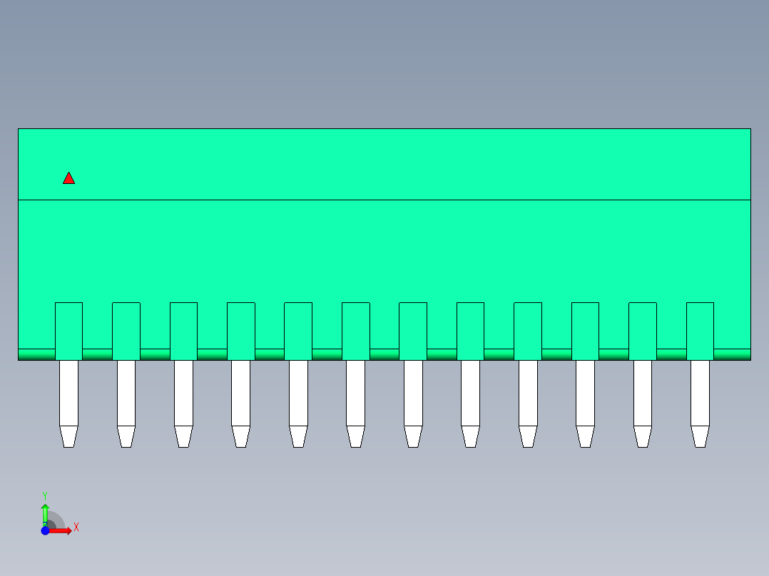 DEGSON 15EDG 系列 2.5mm 接线端子包-15EDGVC-2.5-12P-14-00AH前视图