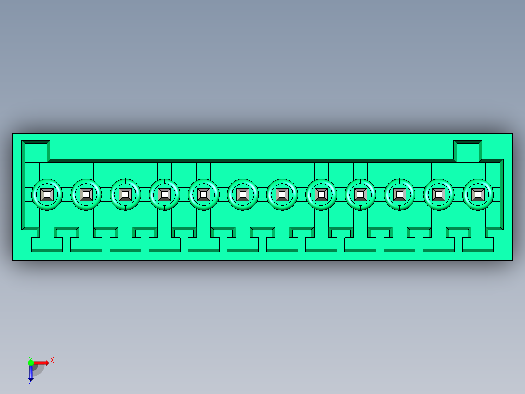 DEGSON 15EDG 系列 2.5mm 接线端子包-15EDGVC-2.5-12P-14-00AH俯视图