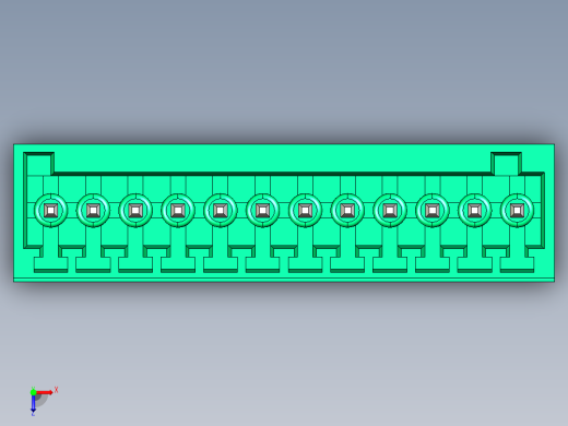 DEGSON 15EDG 系列 2.5mm 接线端子包-15EDGVC-2.5-12P-14-00AH俯视缩略图