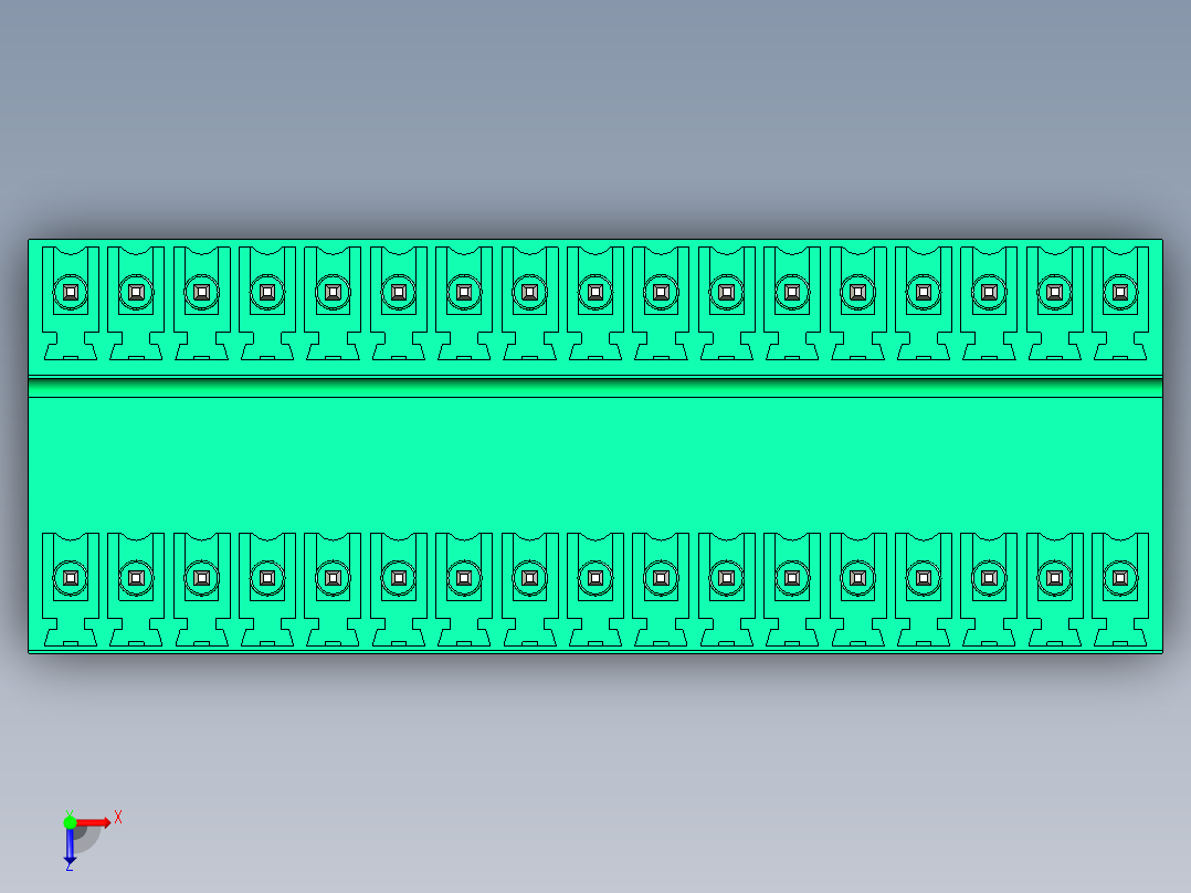 DEGSON 15EDG 系列 3.5mm 插拔式接线端子 FullPack-15EDGVT-3.5-34P-14-00AH俯视图