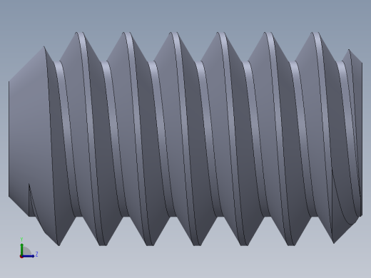 UNC 平头紧定螺钉-UNC SET SCREW 10-24 x0.3125.SLDPRT左视缩略图