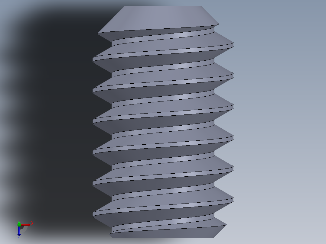 UNC 平头紧定螺钉-UNC SET SCREW 10-24 x0.3125.SLDPRT俯视图