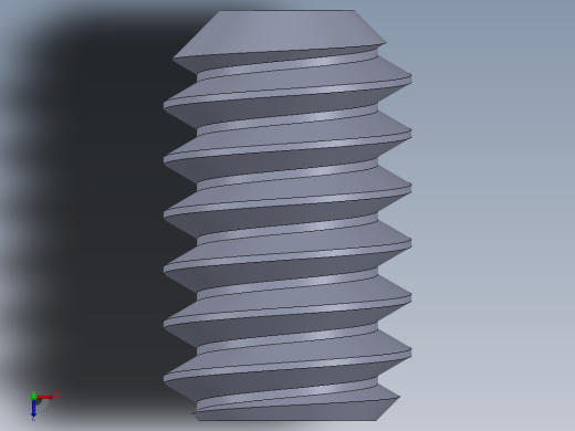 UNC 平头紧定螺钉-UNC SET SCREW 10-24 x0.3125.SLDPRT俯视缩略图