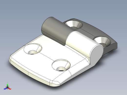 型材-KJN 25-45 DETACHABLE COMBI HINGE LEFT 095K2545L00正等轴测缩略图