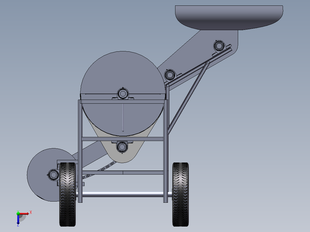 打瓜收获机破皮取籽机构的设计【三维SolidWorks】俯视图