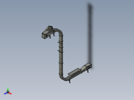 垂直刮板输送机三维Step