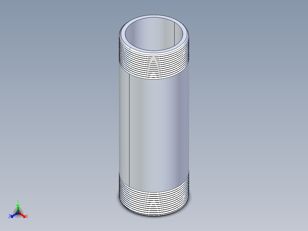 聚氯乙烯配件33-Sch80_Nipple_MPTxMPT_861-345_3in x 10in主视图