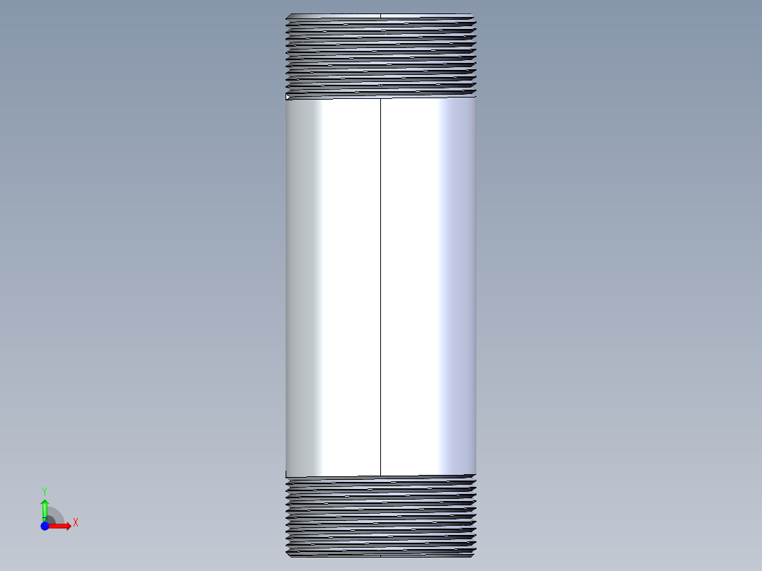 聚氯乙烯配件33-Sch80_Nipple_MPTxMPT_861-345_3in x 10in前视图