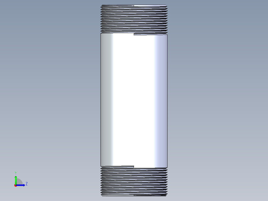 聚氯乙烯配件33-Sch80_Nipple_MPTxMPT_861-345_3in x 10in左视图