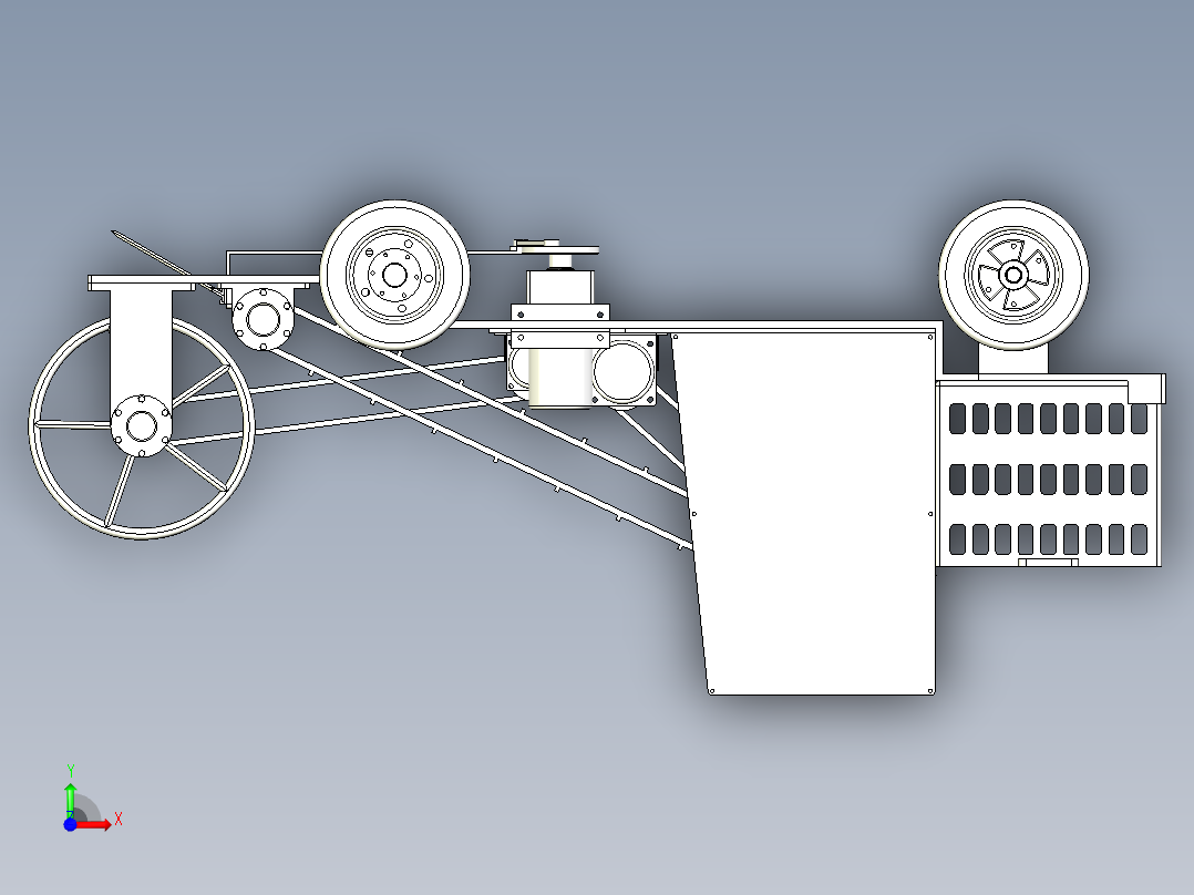 生叶菜采收自动收获机设计三维+CAD+说明书+PPT前视图