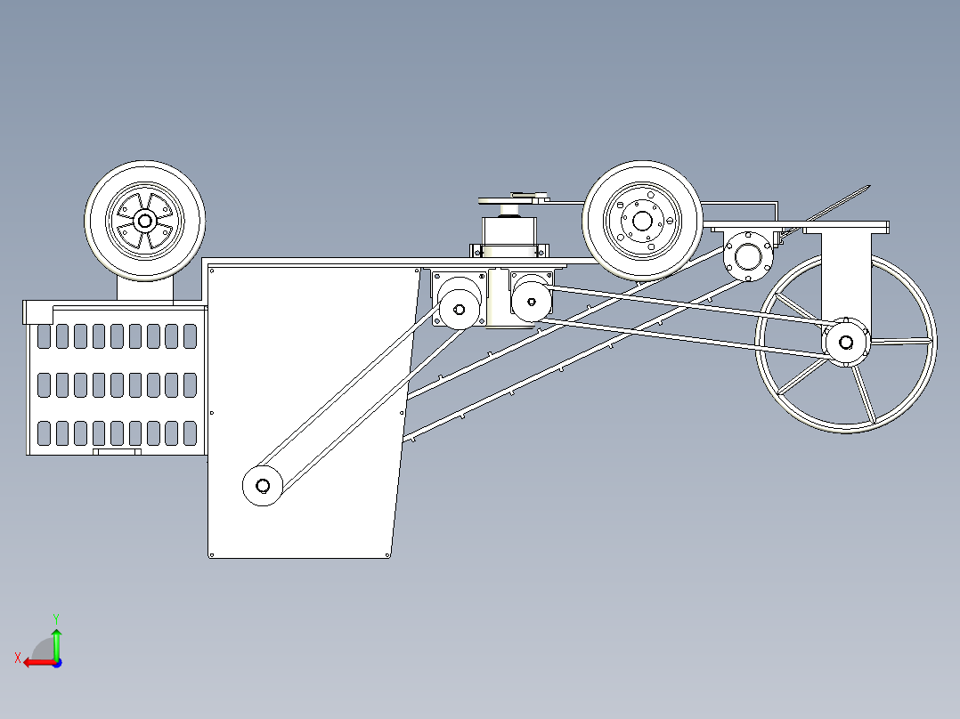 生叶菜采收自动收获机设计三维+CAD+说明书+PPT后视图
