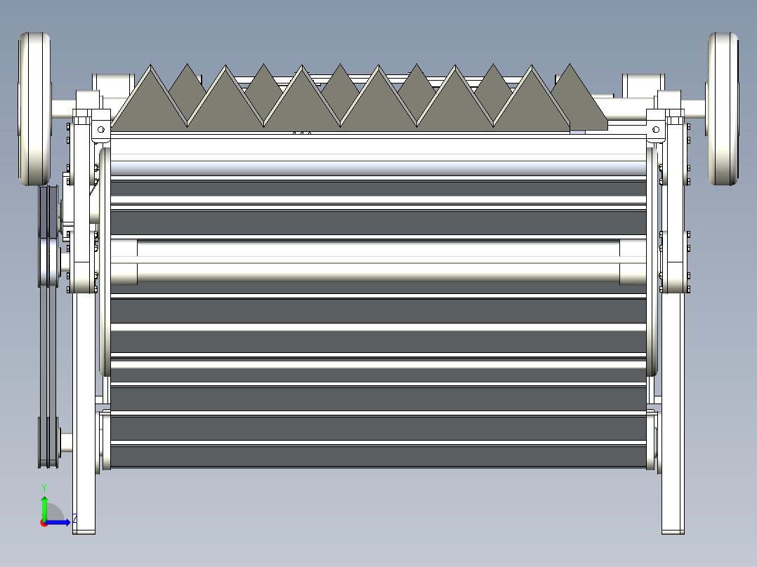 生叶菜采收自动收获机设计三维+CAD+说明书+PPT左视图