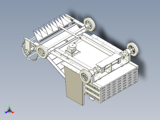 生叶菜采收自动收获机设计三维+CAD+说明书+PPT正等轴测缩略图