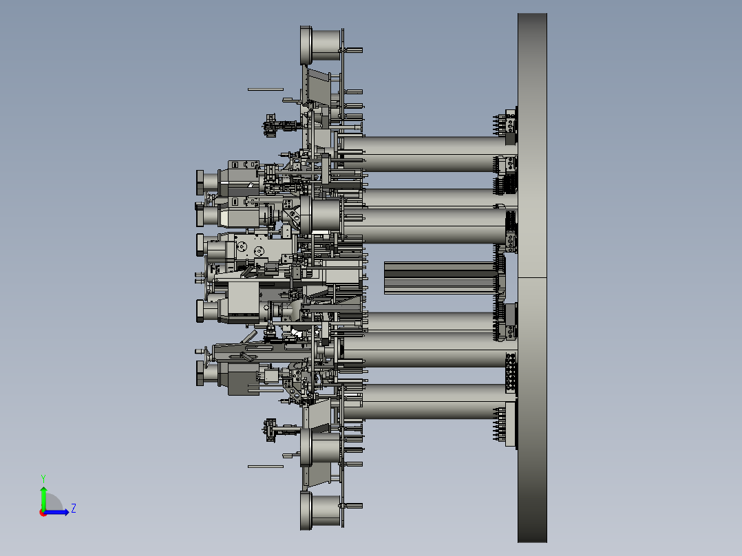 转盘式自动打标机左视图