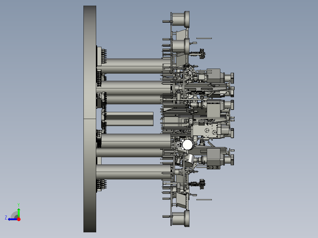 转盘式自动打标机右视图