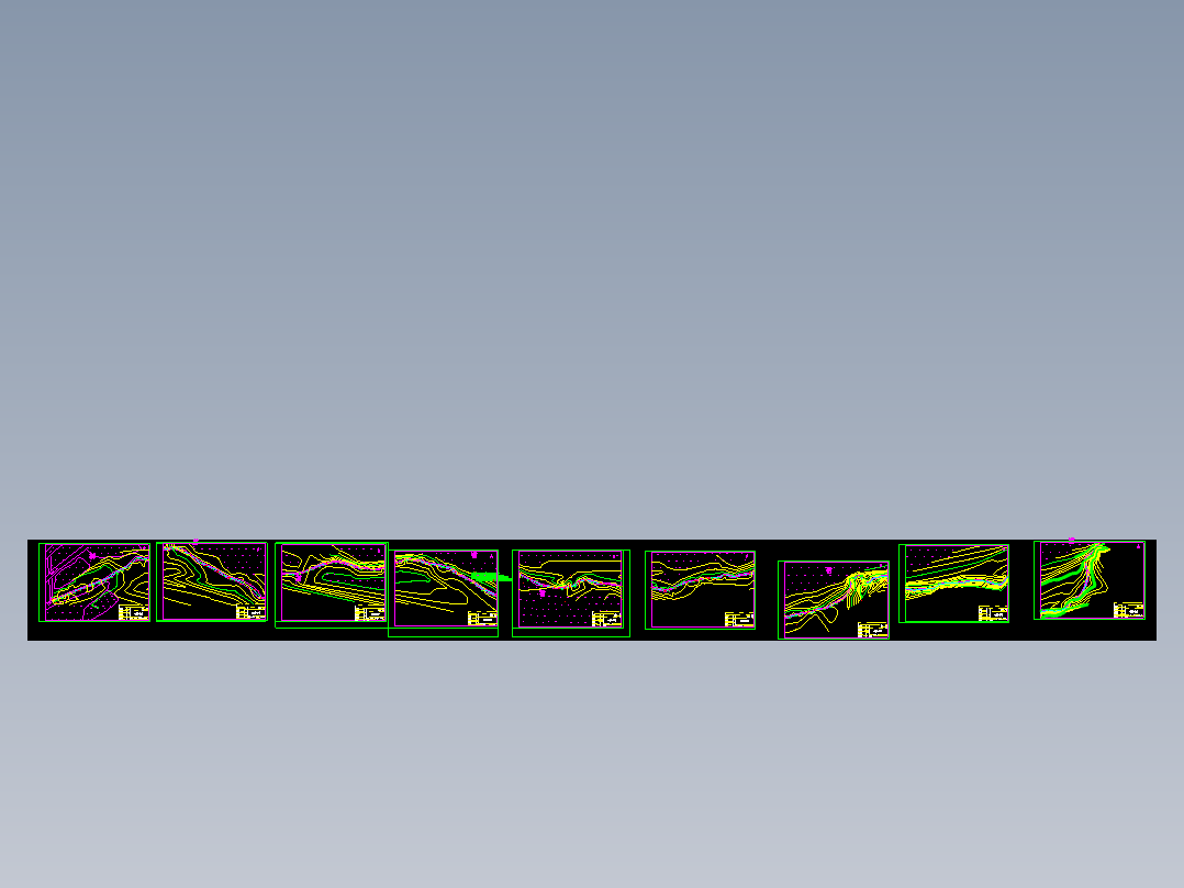 某乡村内灌溉渠道全套布置CAD图纸