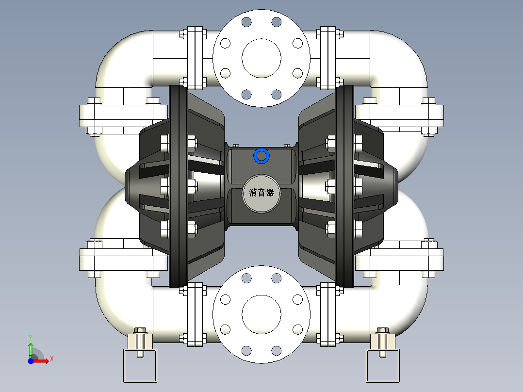 气动隔膜泵 17款前视图