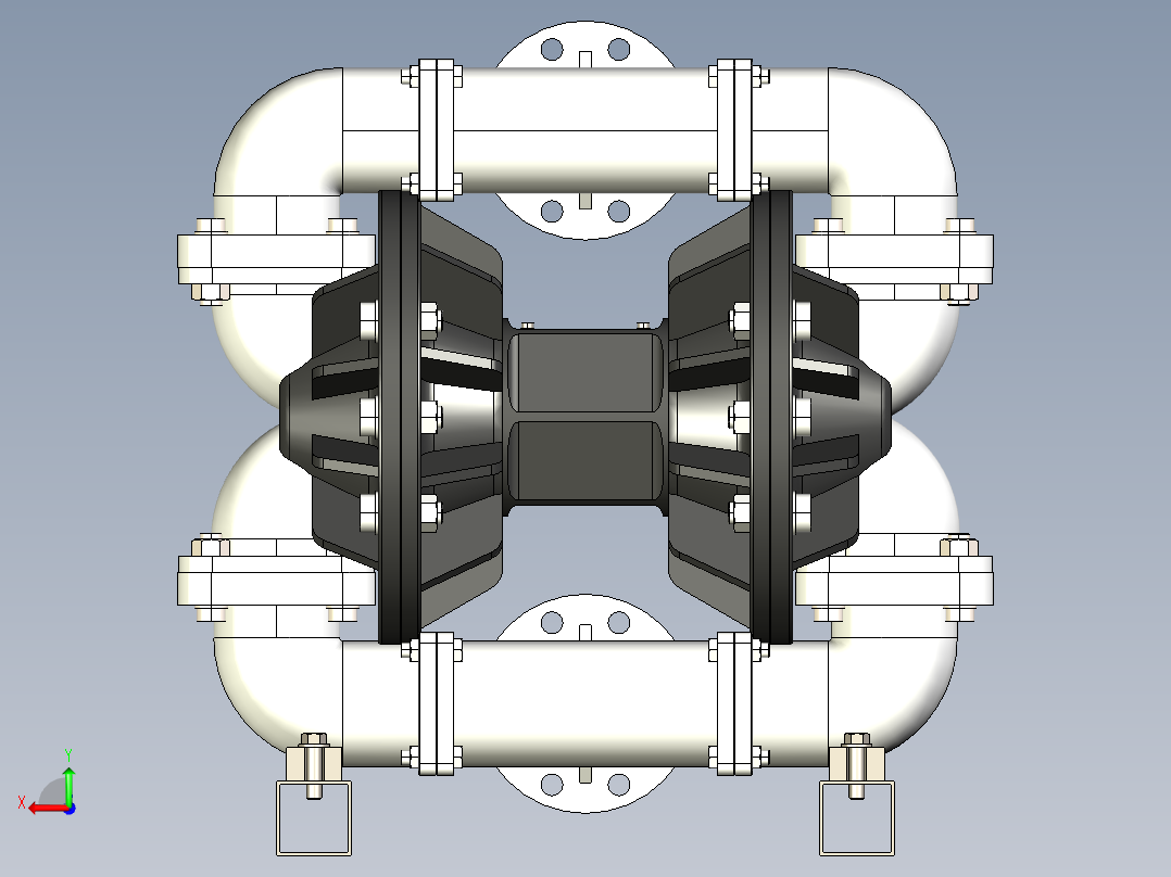 气动隔膜泵 17款后视图