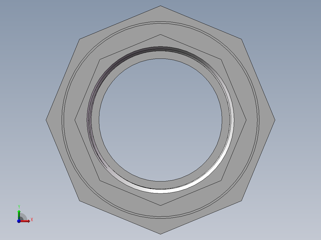 活接-等径内外丝直通 DN50前视图