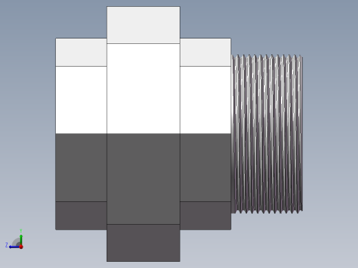 活接-等径内外丝直通 DN50右视缩略图