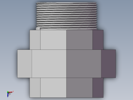 活接-等径内外丝直通 DN50俯视缩略图