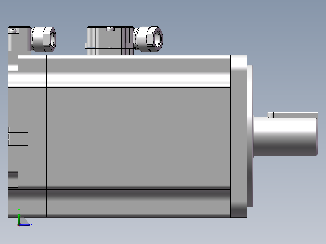 汇川伺服电机-MS1H4-75B30CB-(A)331Z（750W绝对值中惯量不带抱闸）左视图