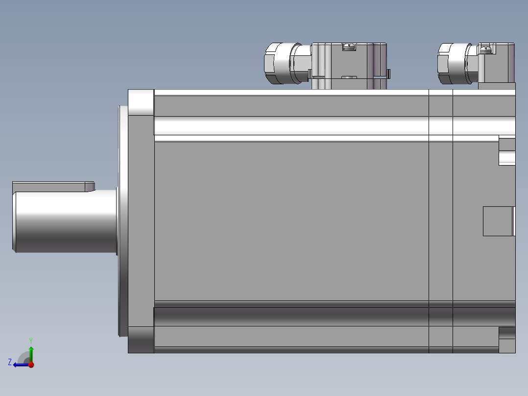 汇川伺服电机-MS1H4-75B30CB-(A)331Z（750W绝对值中惯量不带抱闸）右视图