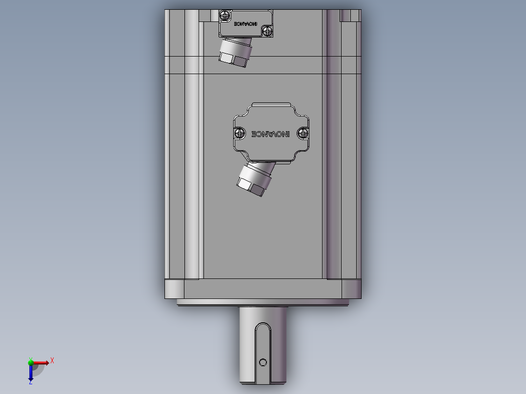 汇川伺服电机-MS1H4-75B30CB-(A)331Z（750W绝对值中惯量不带抱闸）俯视图