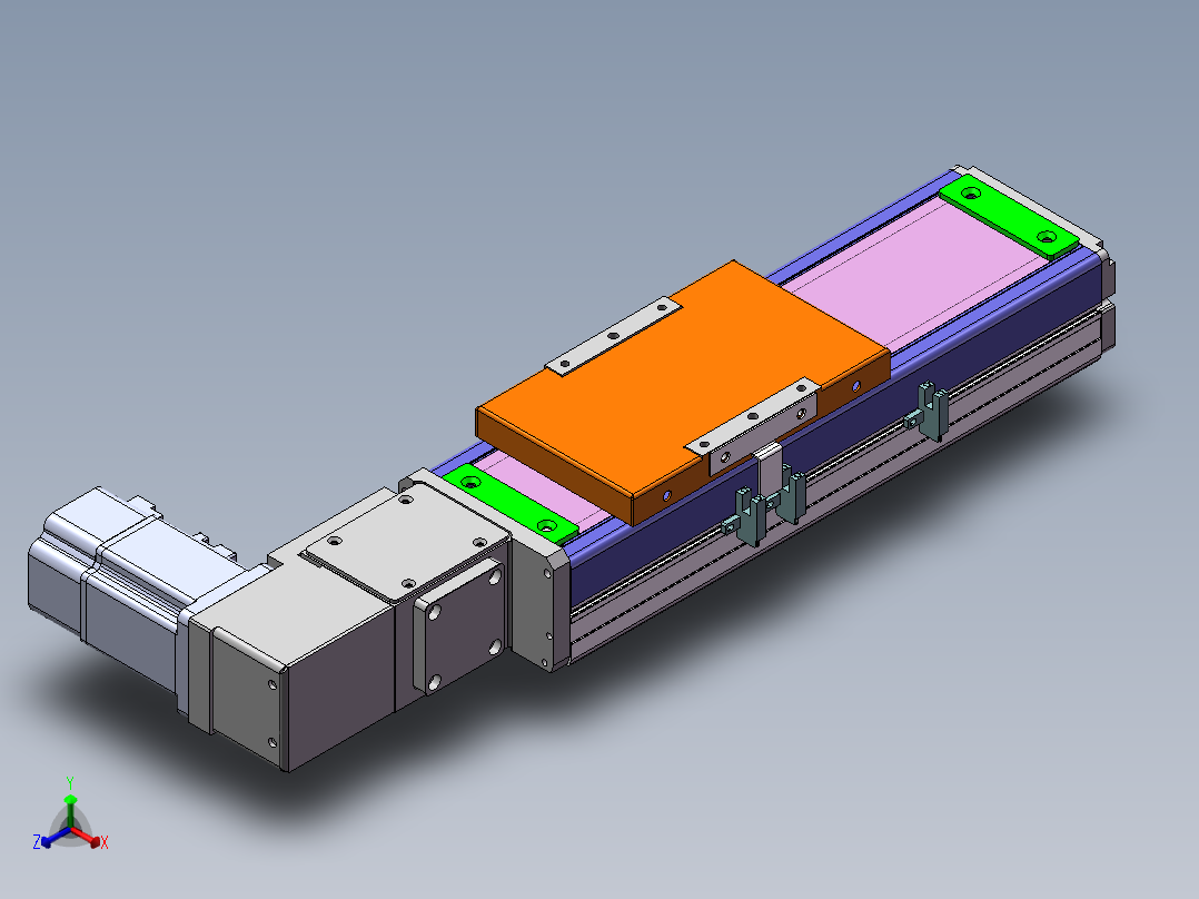 MCB同步带全封闭MCB10-R-200W正等轴测图