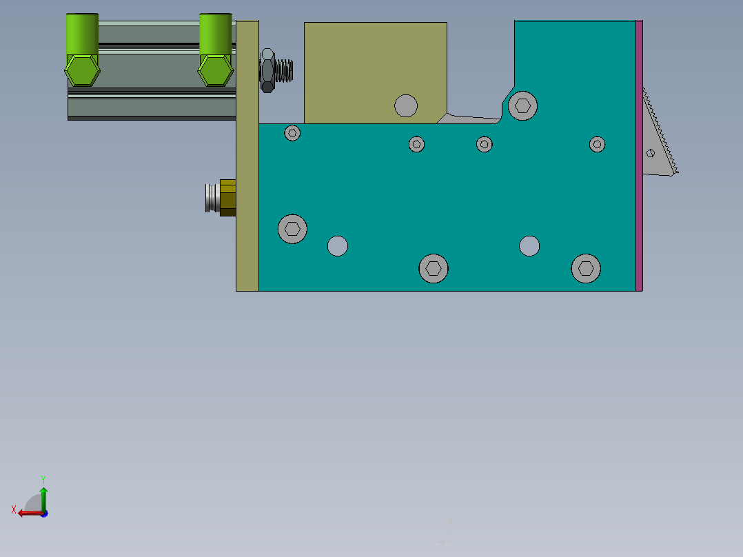 齿式分张器后视图