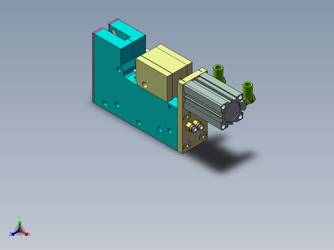 齿式分张器正等轴测图