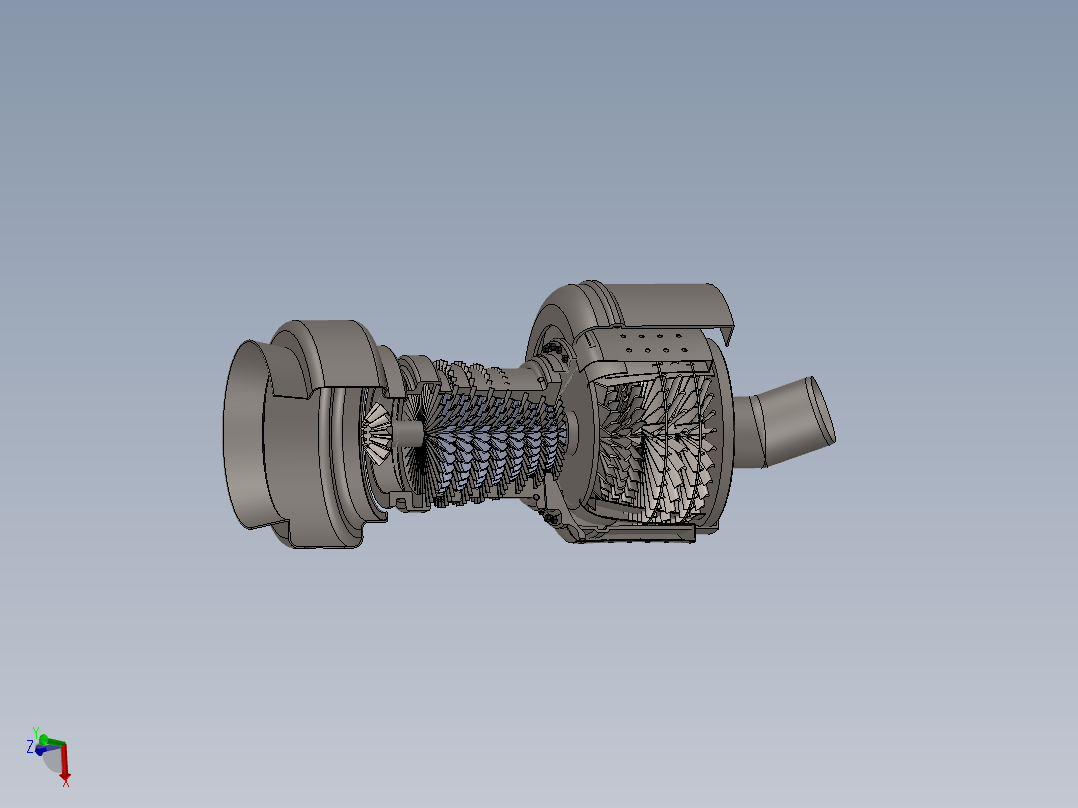 喷射燃气轮机136---模型格式为 sw