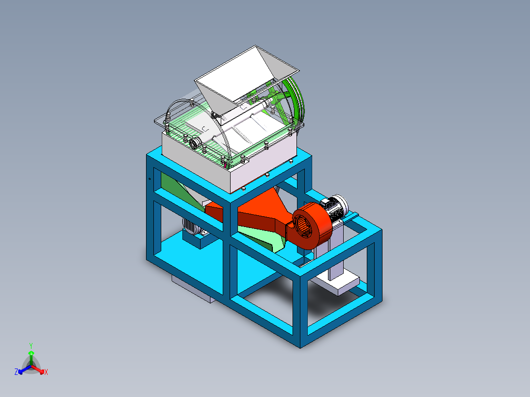 核桃剥壳机-0416正等轴测图