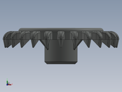 3650 OldGray Technic Gear 24 Tooth Crown Type III (x pattern).SLDPRT前视缩略图
