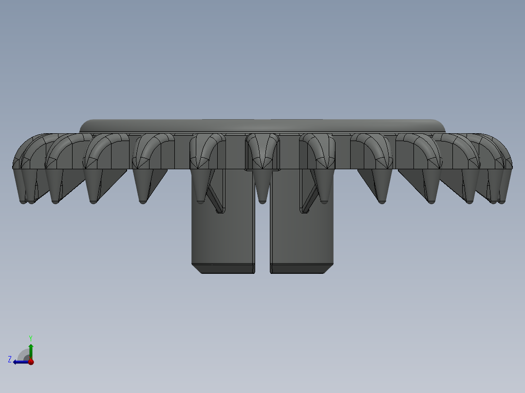 3650 OldGray Technic Gear 24 Tooth Crown Type III (x pattern).SLDPRT右视图
