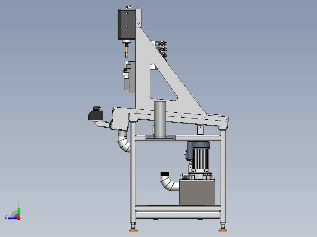 曲轴自动攻牙加工设备sw17右视图