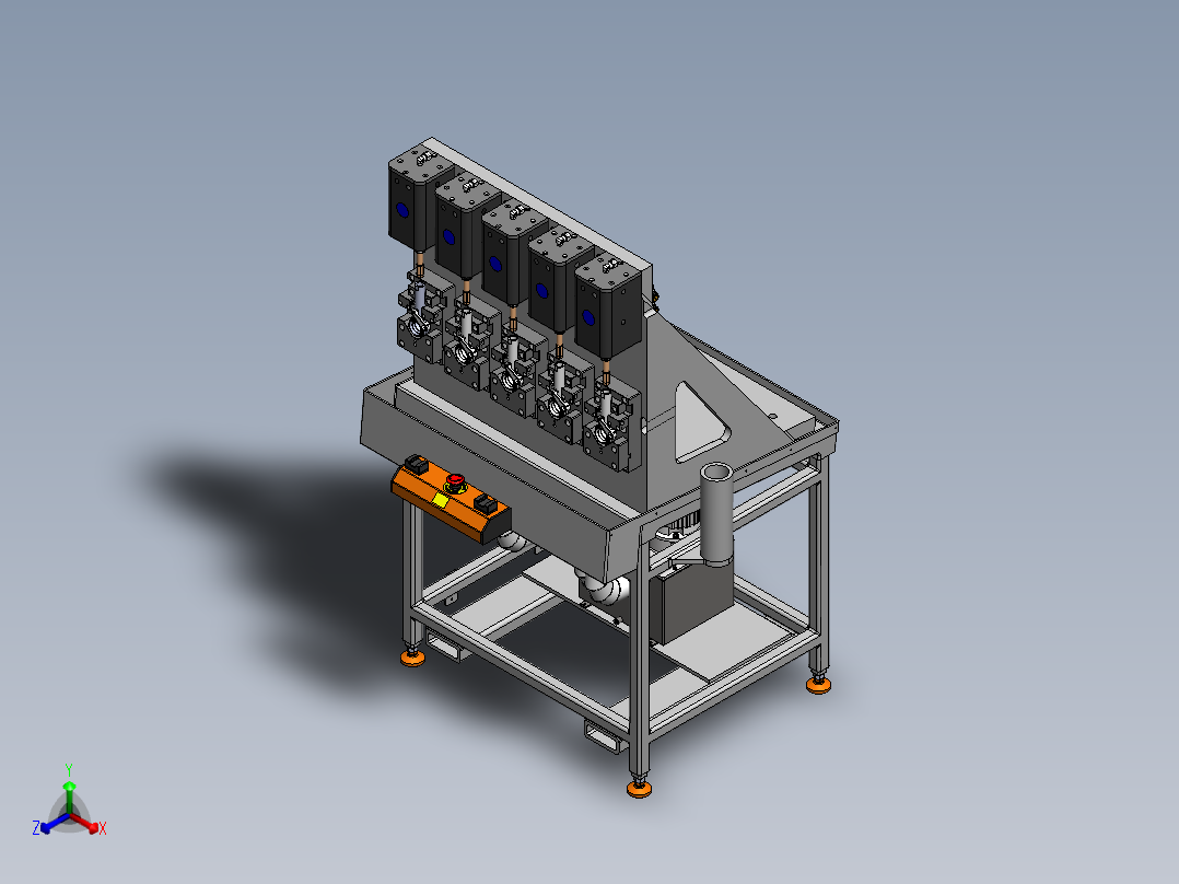 曲轴自动攻牙加工设备sw17正等轴测图