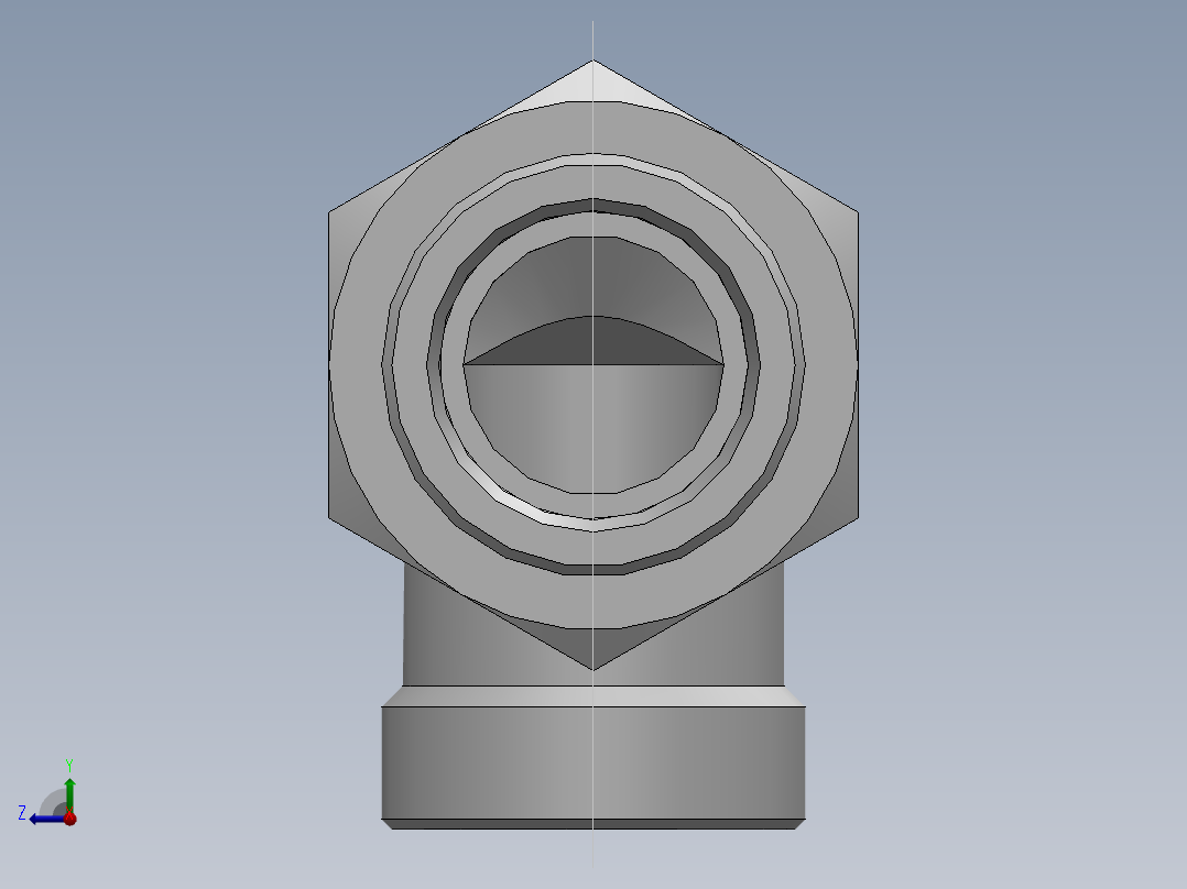 直角过板接头、6D9-52LN右视图