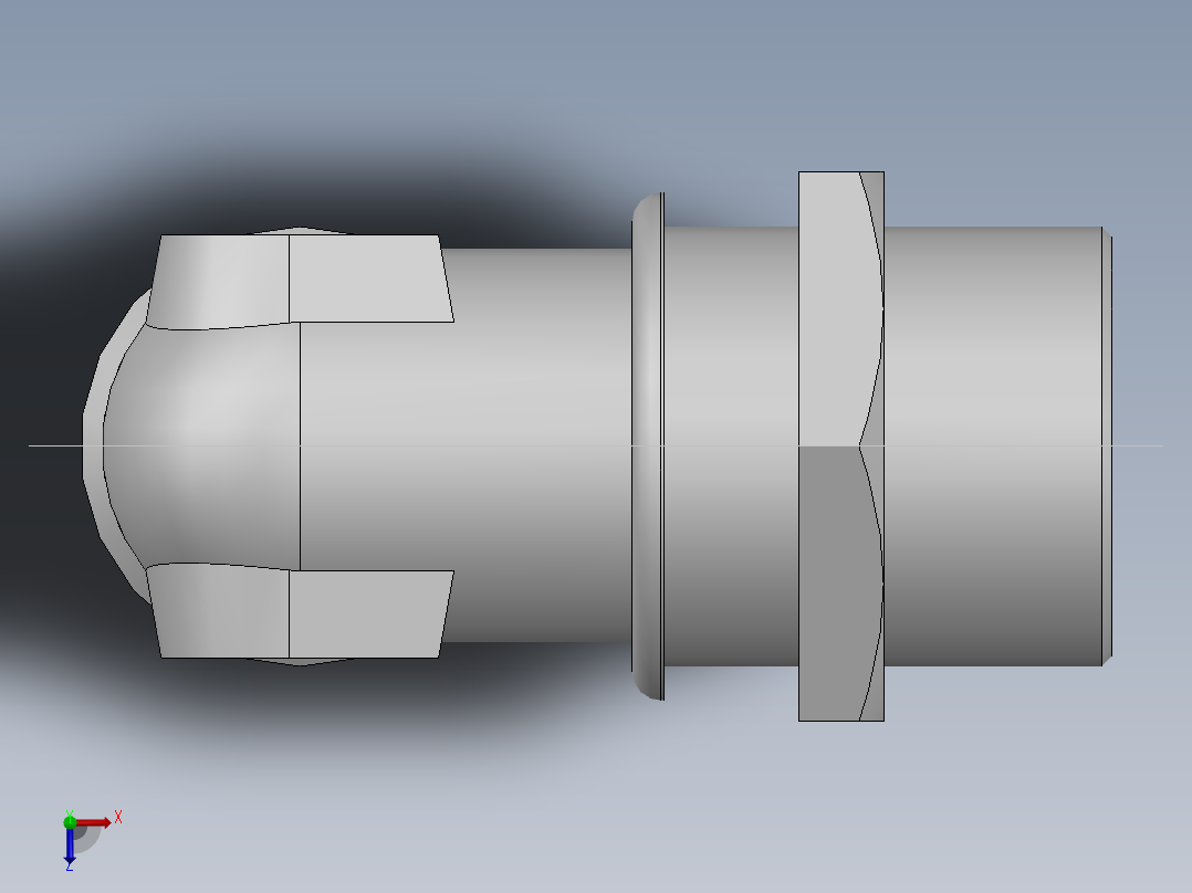 直角过板接头、6D9-52LN俯视图