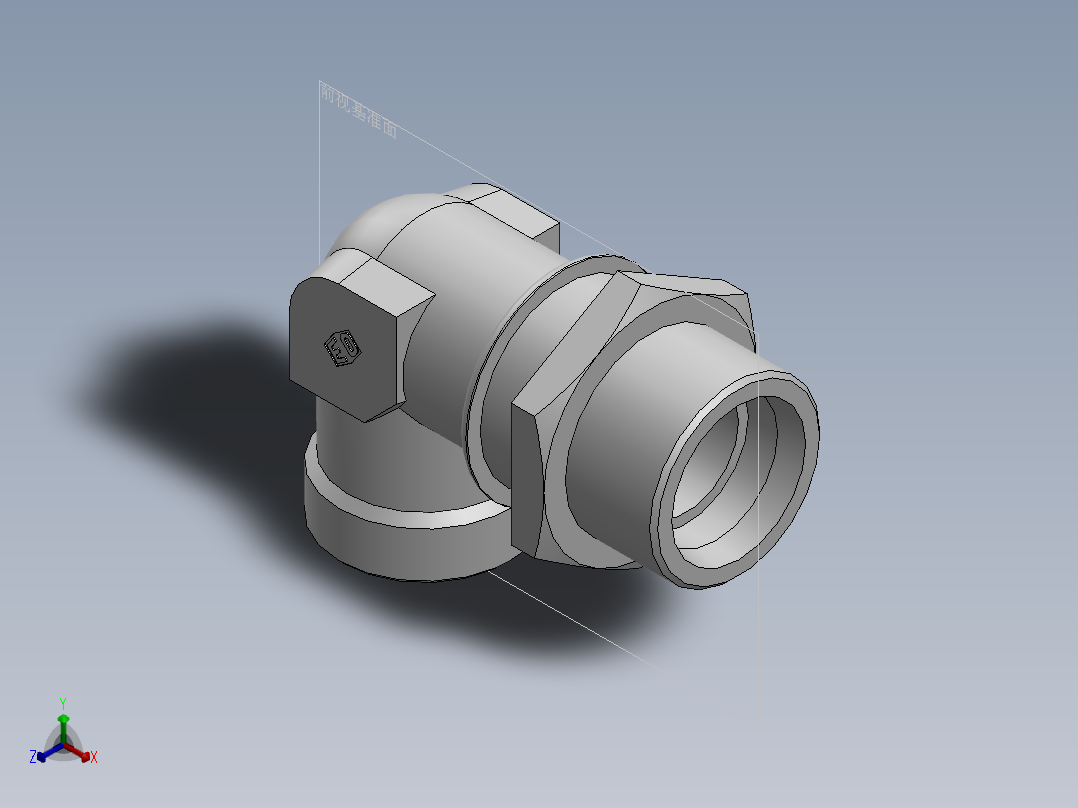 直角过板接头、6D9-52LN正等轴测图