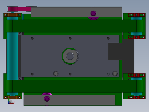 顶升定位输送带结构图前视缩略图