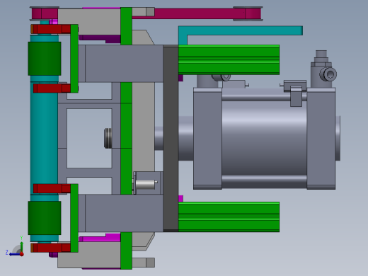 顶升定位输送带结构图右视缩略图