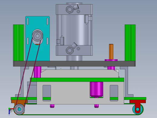 顶升定位输送带结构图俯视缩略图