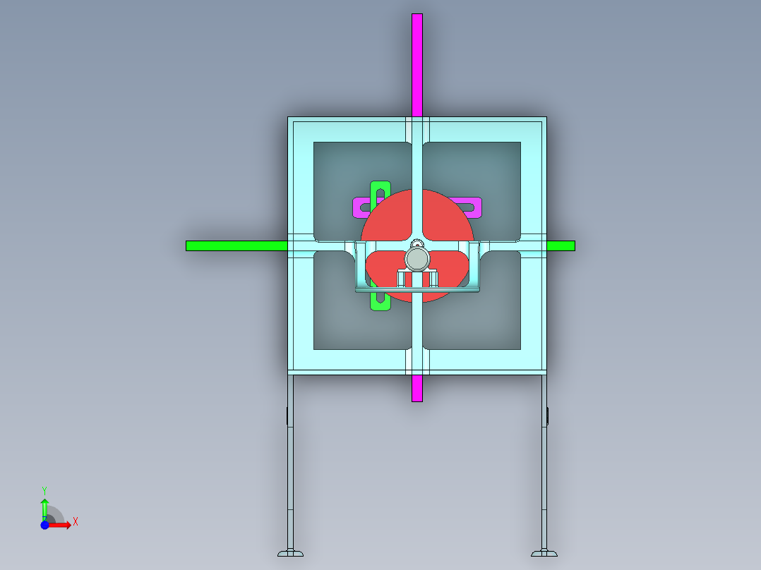 B3003257-将圆形运动转换为线性运动的系统前视图